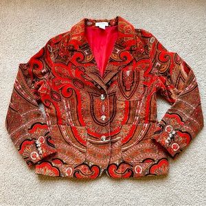 Paisley Corduroy 70s Vibe Blazer